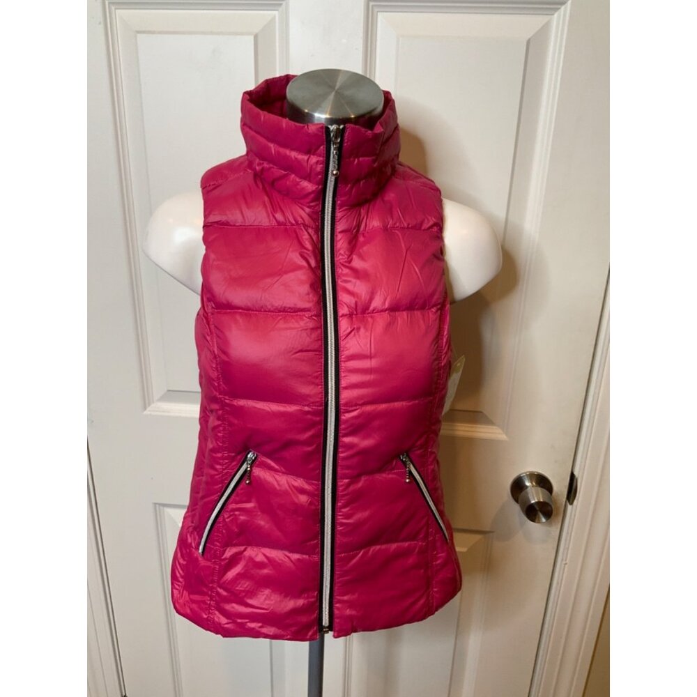 Anorak Red Puffer Zip-Up Vest, Size XS